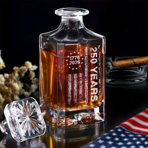 America 250th Birthday US Flag 250 Years We The People Decanter HA75 897388