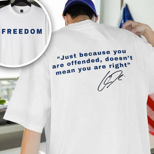 FreeDom Charlie Kirk Front And Back Bright Shirt HA75 64604