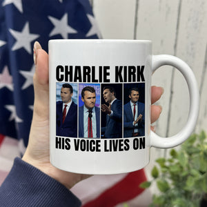 Charlie Kirk His Voice Lives On White Mug HO82 65900
