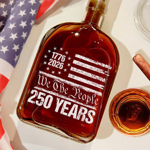 250 Years USA 250th Birthday 1776-2026 Eagle Flag Whiskey Bottle HO82 894574