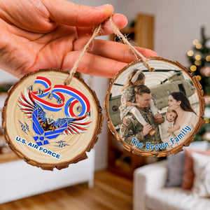 Custom Photo America 250 US Air Force Wood Slice Ornament N369 64597
