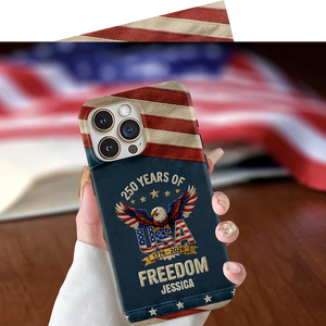 Personalized 250th Anniversary USA Patriotic Faux Pattern Phone Case HO82 901300