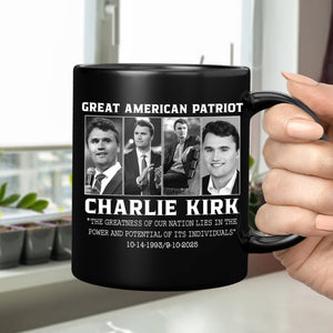 Prayers Up for Charlie Kirk Great America Patriot Black Mug HO82 65746