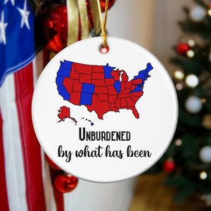 2024 Election Map - Unburdened by What Has Been Trump Ceramic Ornament HA75 63952