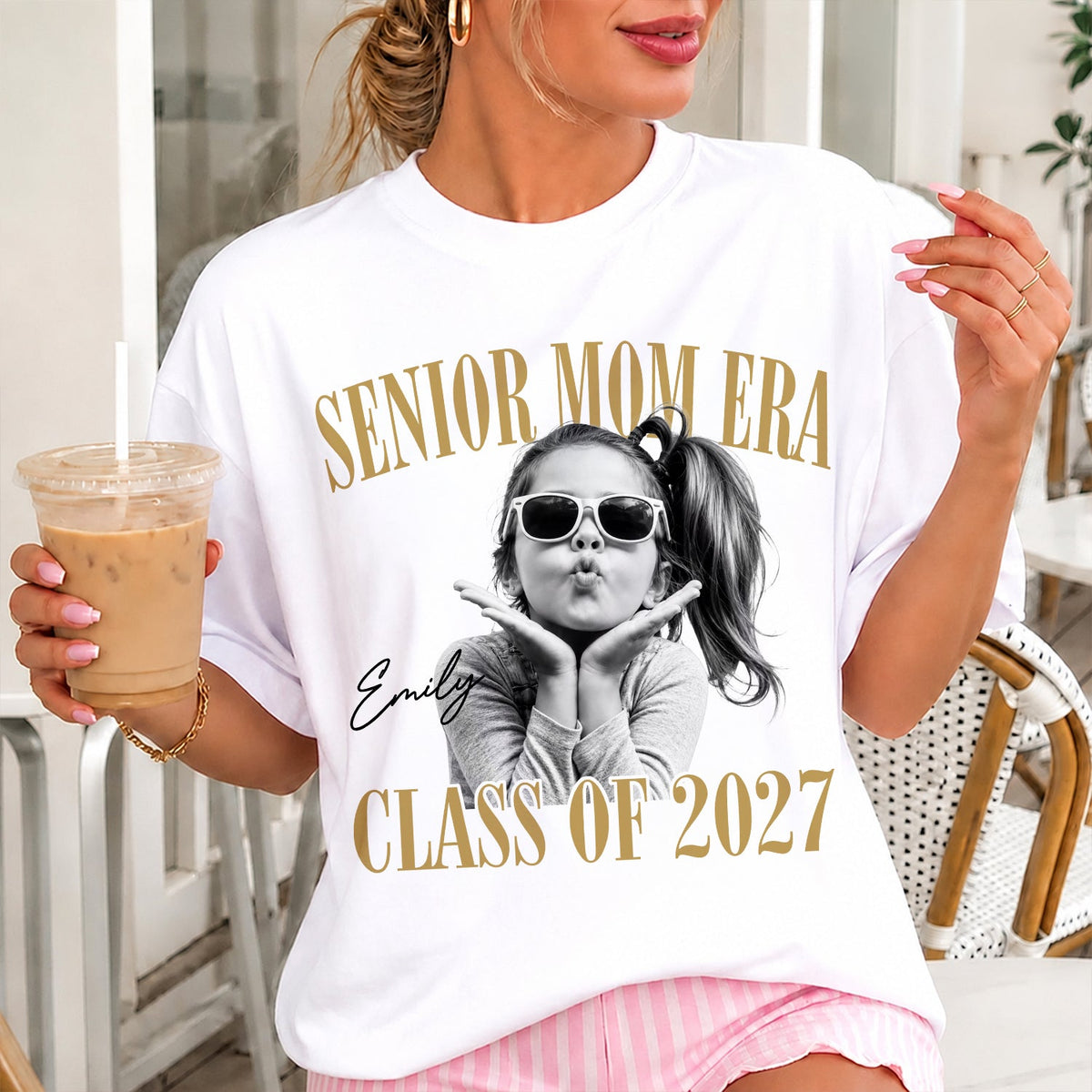 Custom Photo Senior Dad, Mom Era Class Of 2027 Comfort Shirt LM32 669665