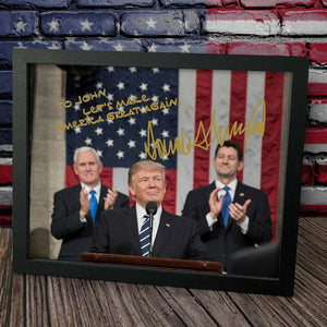 Custom Name Let's Make America Great Again Trump Picture Frame DM01 63197