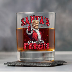 Santa's Favorite Felon Rock Glass TH10 64041