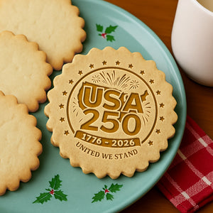 USA 250 Anniversary 1776-2026 United Westand Cookie Stamp HO82 900668