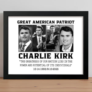 Great America Patriot Prayers Up for Charlie Kirk Memorial Picture Frame HO82 65742