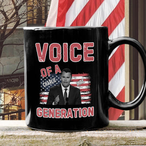 Voice Of A Generation Charlie Kirk Black Mug HO82 65960