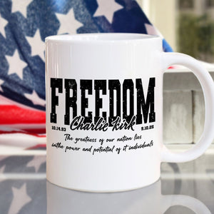 Freedom - Charlie Kirk Human Rights White Mug HO82 65992