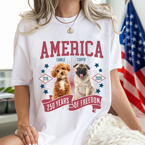 Custom Dog Photo America 250th Anniversary Eagle Bright Shirt LM32 895237