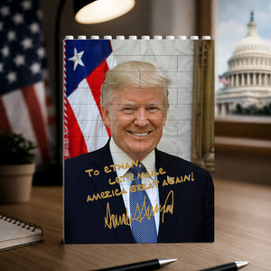 Custom Name President Donald Trump Photo Building Brick Blocks TH10 898877