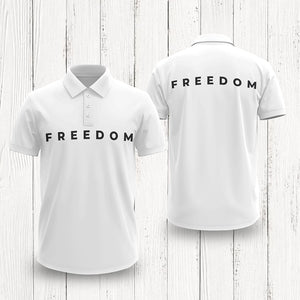 Charlie Kirk Freedom White Polo Shirt HA75 64530