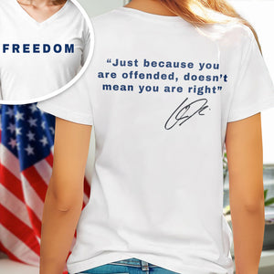 FreeDom Charlie Kirk Front And Back Bright Shirt HA75 64604