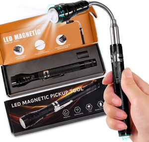 Fathers Day Dad Gifts for Him Magnetic Flashlight Pickup Tool Stocking Stuffers for Men Cool Magnet Telescoping Gadgets with LED Valentines Day for Mens Husband Christmas Gifts