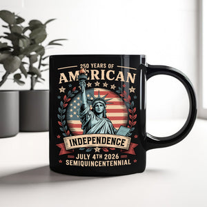 250 Year Of American Independence Black Mug LM32 895295
