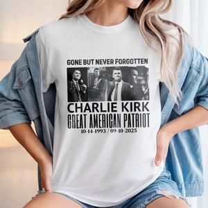 Justice For Charlie Kirk Gone But Never Forgotten Bright Shirt LM32 65425