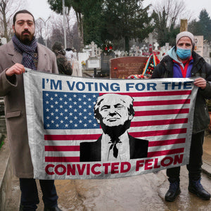 I'm Voting For The Convicted Felon House Flag TH10 62851