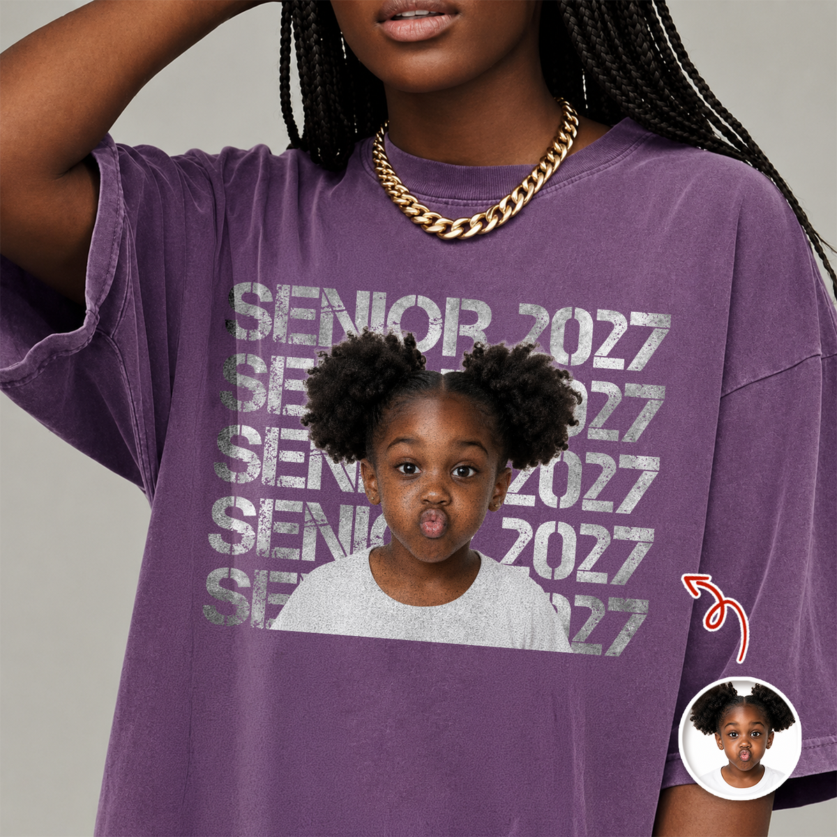 Custom Photo Senior 2027 Comfort Shirt - Personalized Class of 2027 Gift, Proud Family Gift HO82 903212