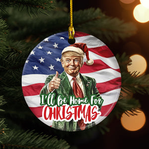 I'll Be Home for Christmas Ornament, Christmas Donald Ceramic Ornament HA75 63782