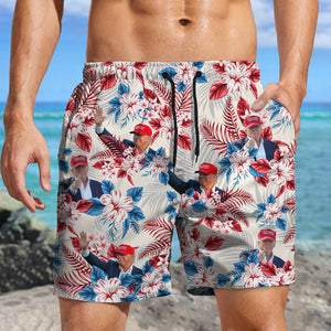 Custom Donald Trump Face Beach Short For Men N304 62466