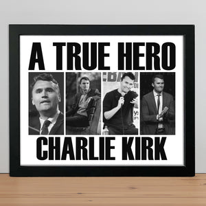 A True Hero Charlie Kirk Rest In Peace Picture Frame HO82 65772