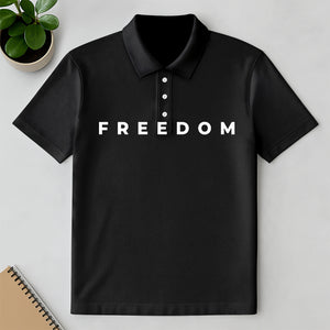 Charlie Kirk Freedom Black Polo Shirt HA75 64500
