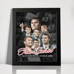 True Patriot Rest In Power Charlie Kirk Picture Frame HO82 65816