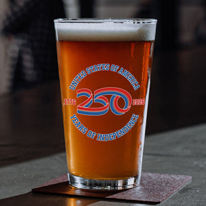 USA 250 Years Of Independence Beer Glass CH07 896770