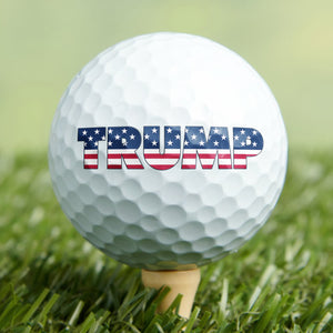 Trump Flag Text Golf Ball Golf Gift, Gift for Golfing Dad, Trump Golf Ball, Father's Day Golf Gift, White Golf Ball TH10 64621