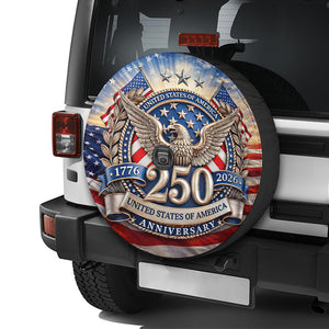 USA 250th Anniversary, 1776-2026 America 250 Emblem Semiquincentennial Tire Cover HO82 901024