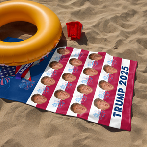 Custom Trump Funny Photo Beach Towel Summer Gift CH07 67352