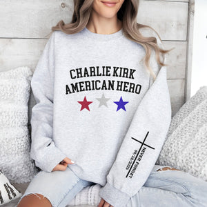 Justice For Charlie Kirk - American Hero Sleeve Sweatshirt LM32 65663