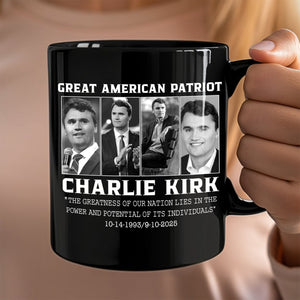 Prayers Up for Charlie Kirk Great America Patriot Black Mug HO82 65746