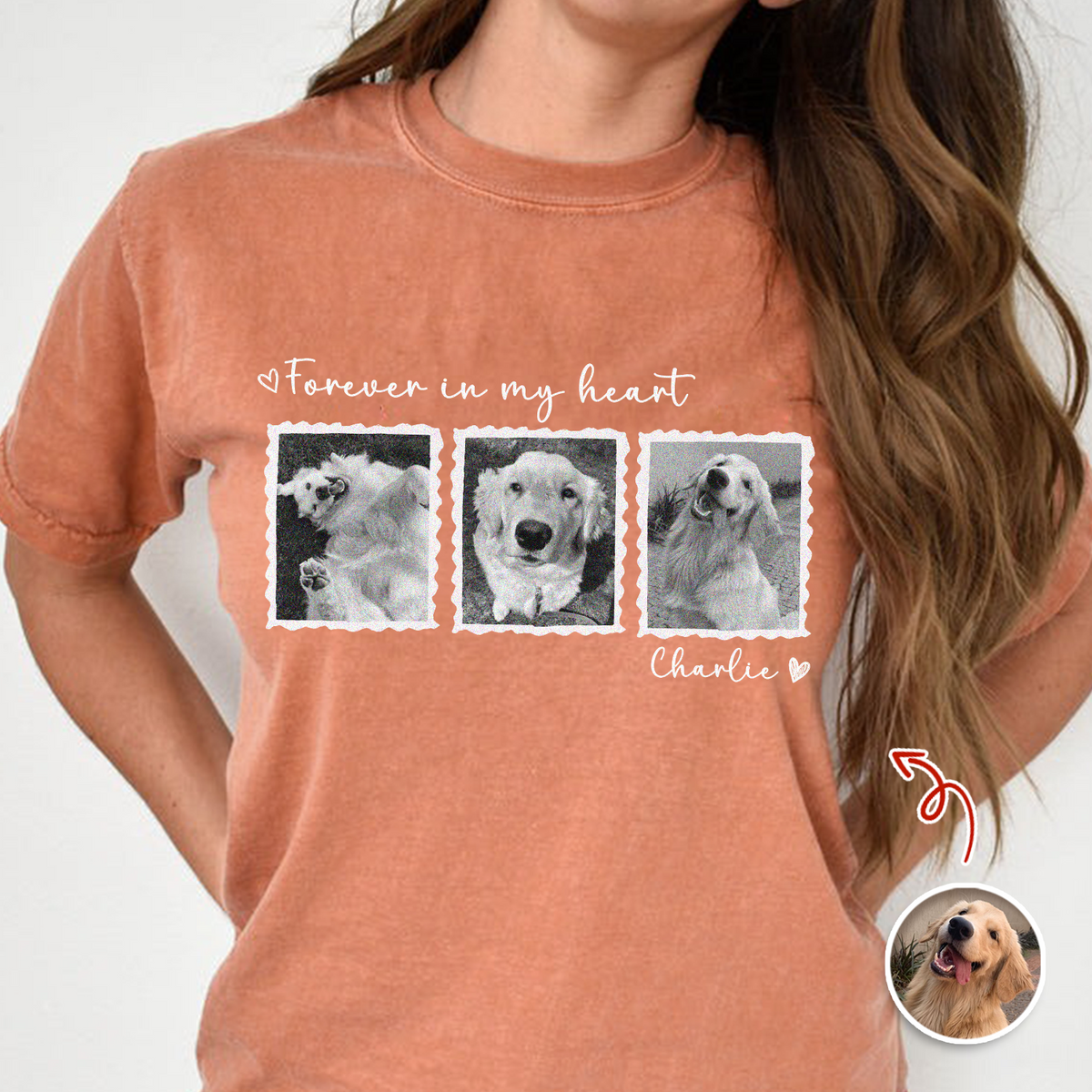 Custom Photo Pet Forever In My Heart Memorial Comfort Shirt HA75 921958