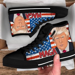 Maga Trump 2024 With US Flag High Top Shoes T368 HA75 62844