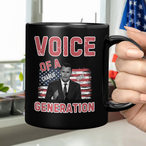 Voice Of A Generation Charlie Kirk Black Mug HO82 65960