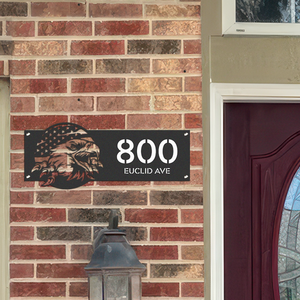 Personalized American Eagle Address Metal Sign, Patriotic House Number HO82 901152
