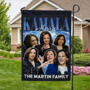 Custom Family Name Kamala Harris Garden Flag TH10 63365