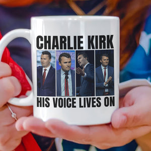Charlie Kirk His Voice Lives On White Mug HO82 65900