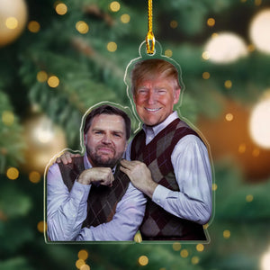 Trump 2024 Ornament, JD Vance Ornament, Trump Vance Brothers 2024 Ornament, Republican Ornament, Ceramic Christmas Tree Decor