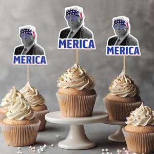 American Trump Independence Day Party Decoration Cupcake Toppers LM32 65339