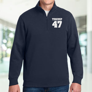 Trump 47 Embroidered Zip Sweater TH10 64625