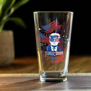 Custom Independence Day American Donald Trump Print Beer Glass N304 62548 HO82