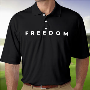 Charlie Kirk Freedom Black Polo Shirt HA75 64500