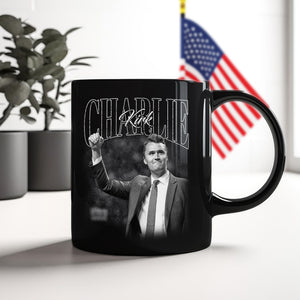 Charlie Kirk A True Hero Retro Style Black Mug HO82 65784