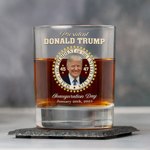 President Donald Trump Inauguration Day Whisky Glass HA75 63958