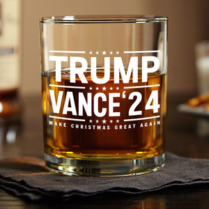 Trump Vance 2024 Make Christmas Great Again Rock Glass LM32 63691