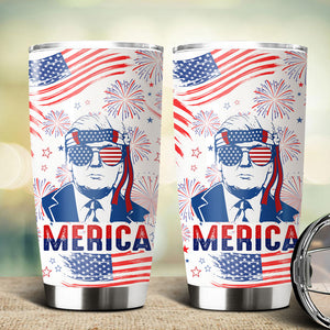 Independence Day American Trump Fat Tumbler Personalized Gift HO82 N304 62574